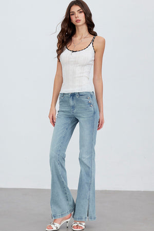 Heart Hollow Ruffle Knit Camisole And Cardigan Set-Up
