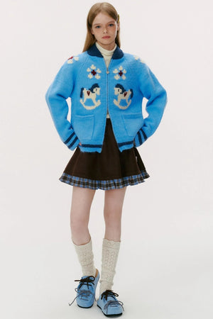 Heart Pony Knitted Cardigan