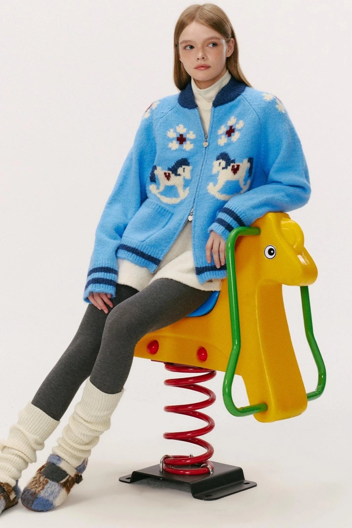 Heart Pony Knitted Cardigan