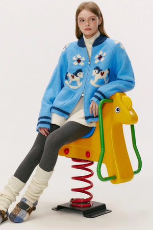 Heart Pony Knitted Cardigan