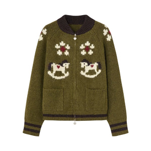 Heart Pony Knitted Cardigan