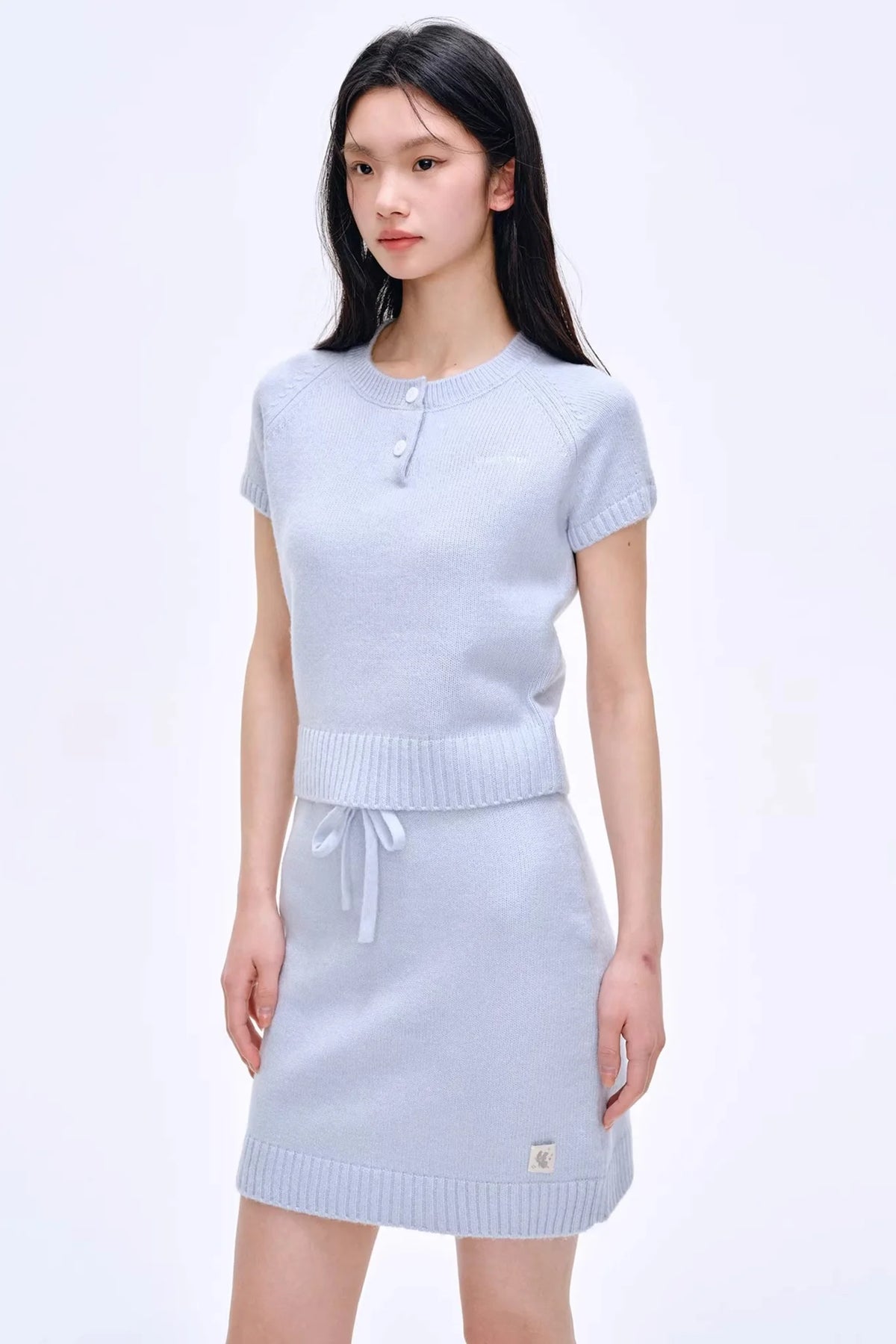 Heartbeat Dialogue Knit Skirt Set-Up