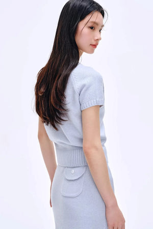 Heartbeat Dialogue Knit Skirt Set-Up