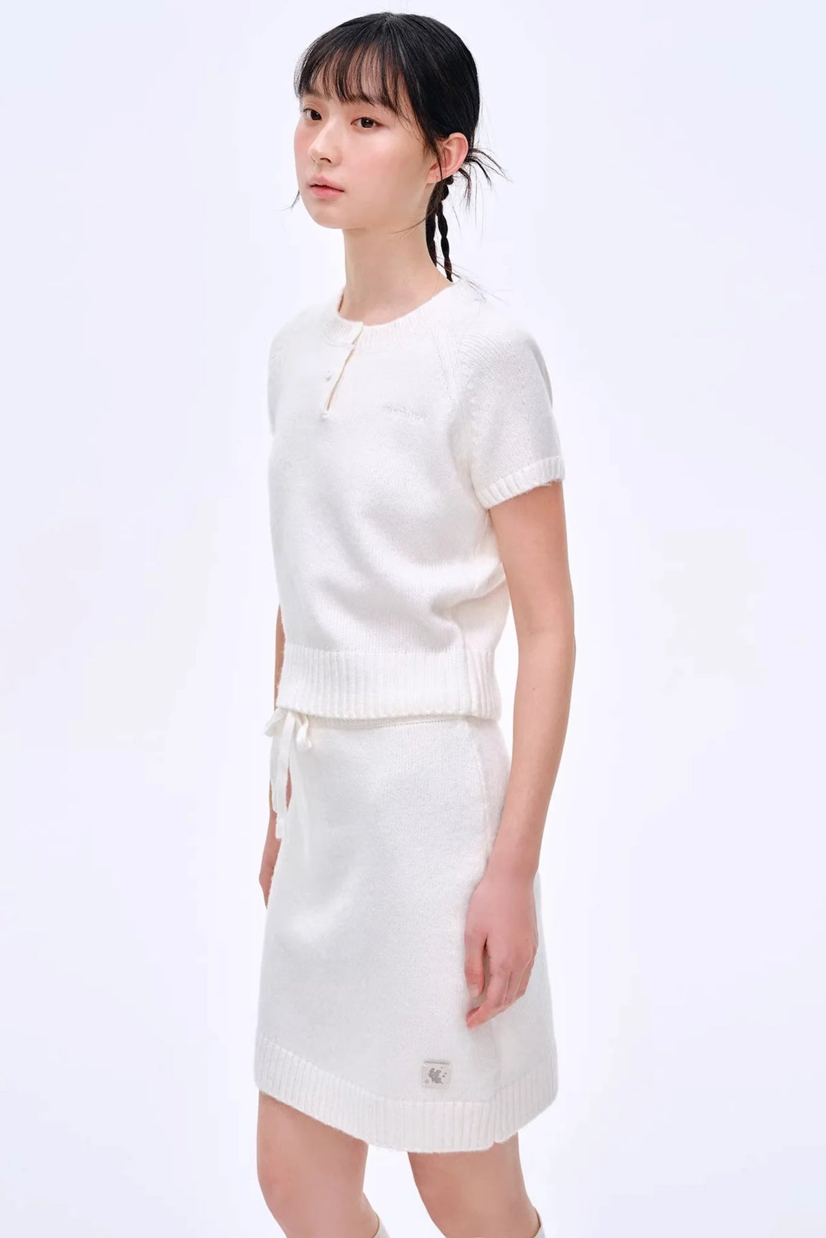 Heartbeat Dialogue Knit Skirt Set-Up