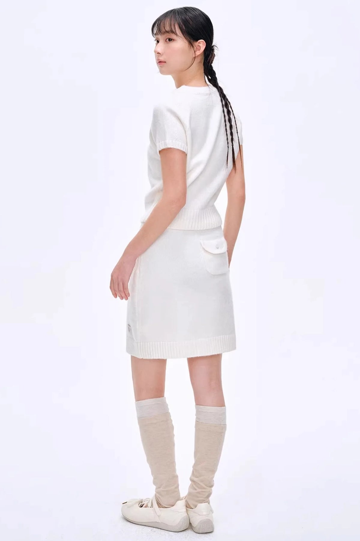 Heartbeat Dialogue Knit Skirt Set-Up