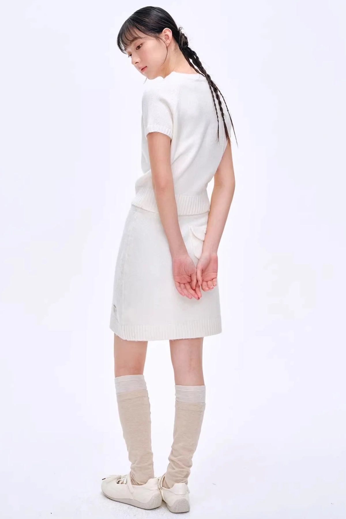 Heartbeat Dialogue Knit Skirt Set-Up