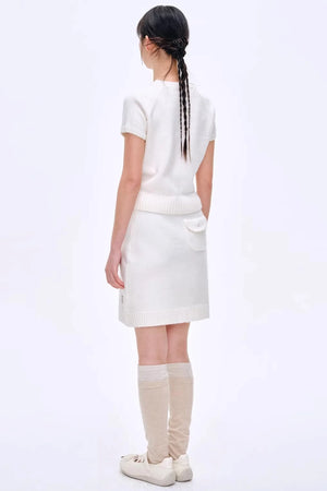 Heartbeat Dialogue Knit Skirt Set-Up