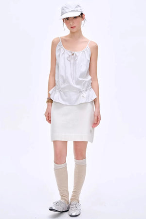 Heartbeat Dialogue Knit Skirt Set-Up