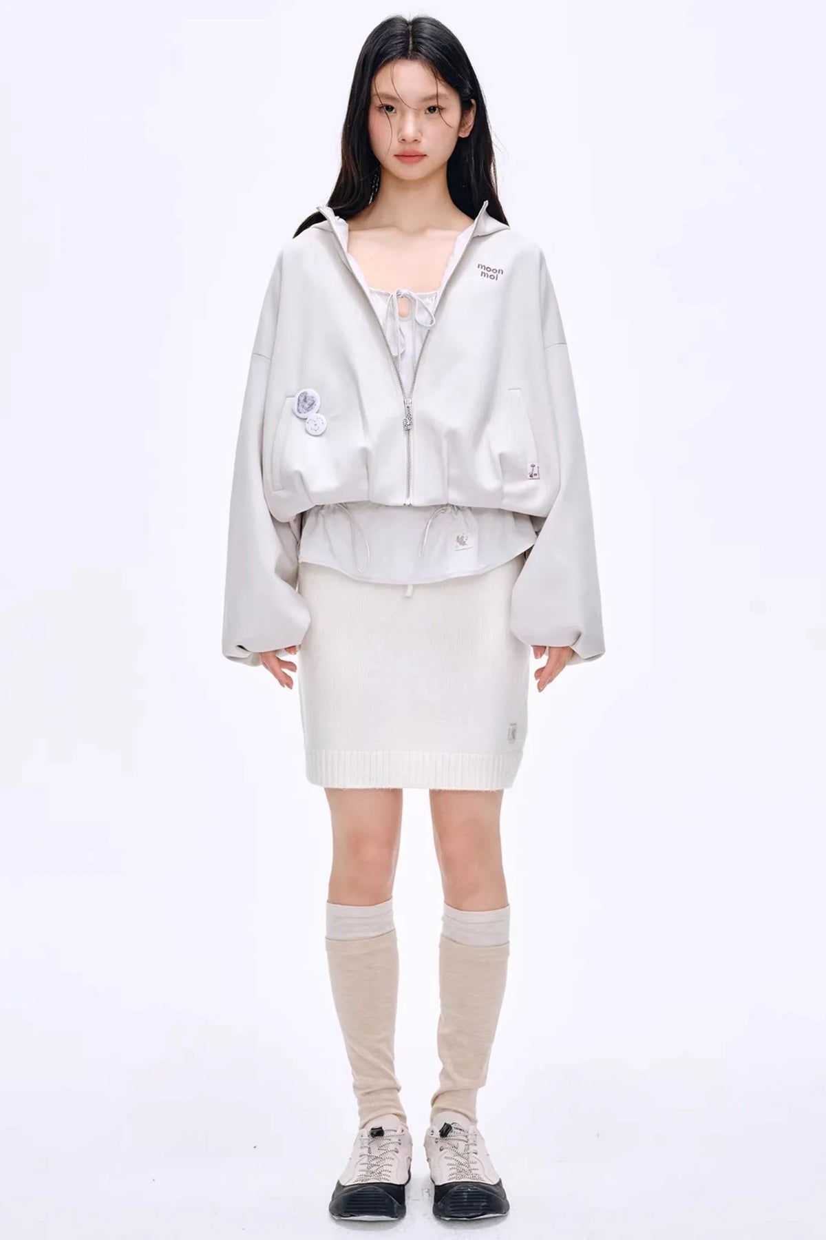 Heartbeat Dialogue Knit Skirt Set-Up