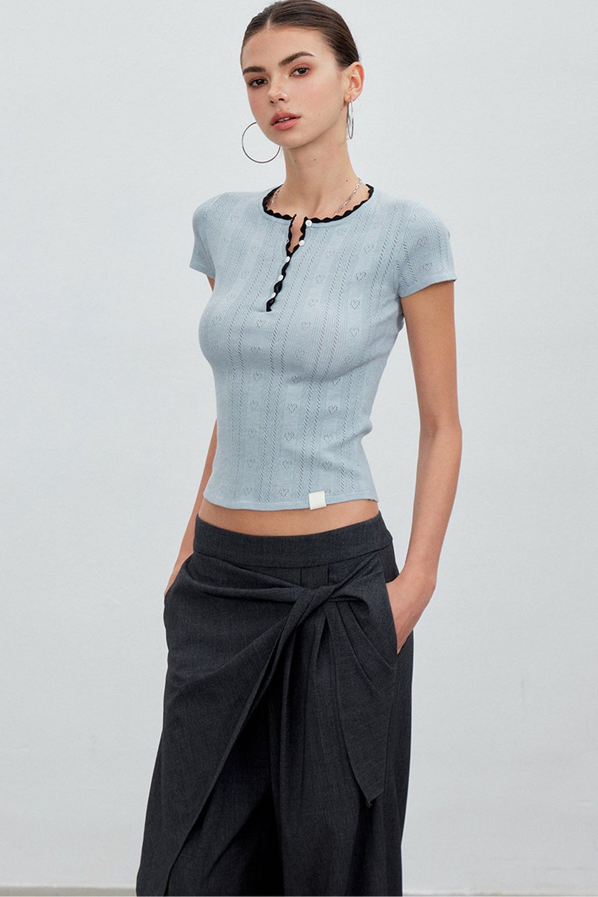 Heartbeat Ruffled Henley Top