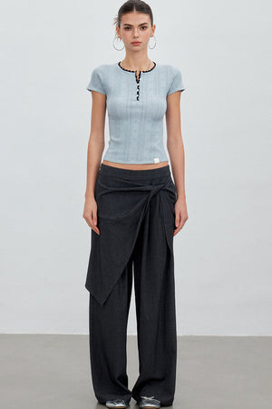 Heartbeat Ruffled Henley Top