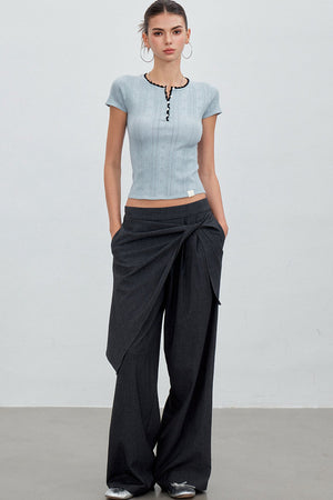 Heartbeat Ruffled Henley Top