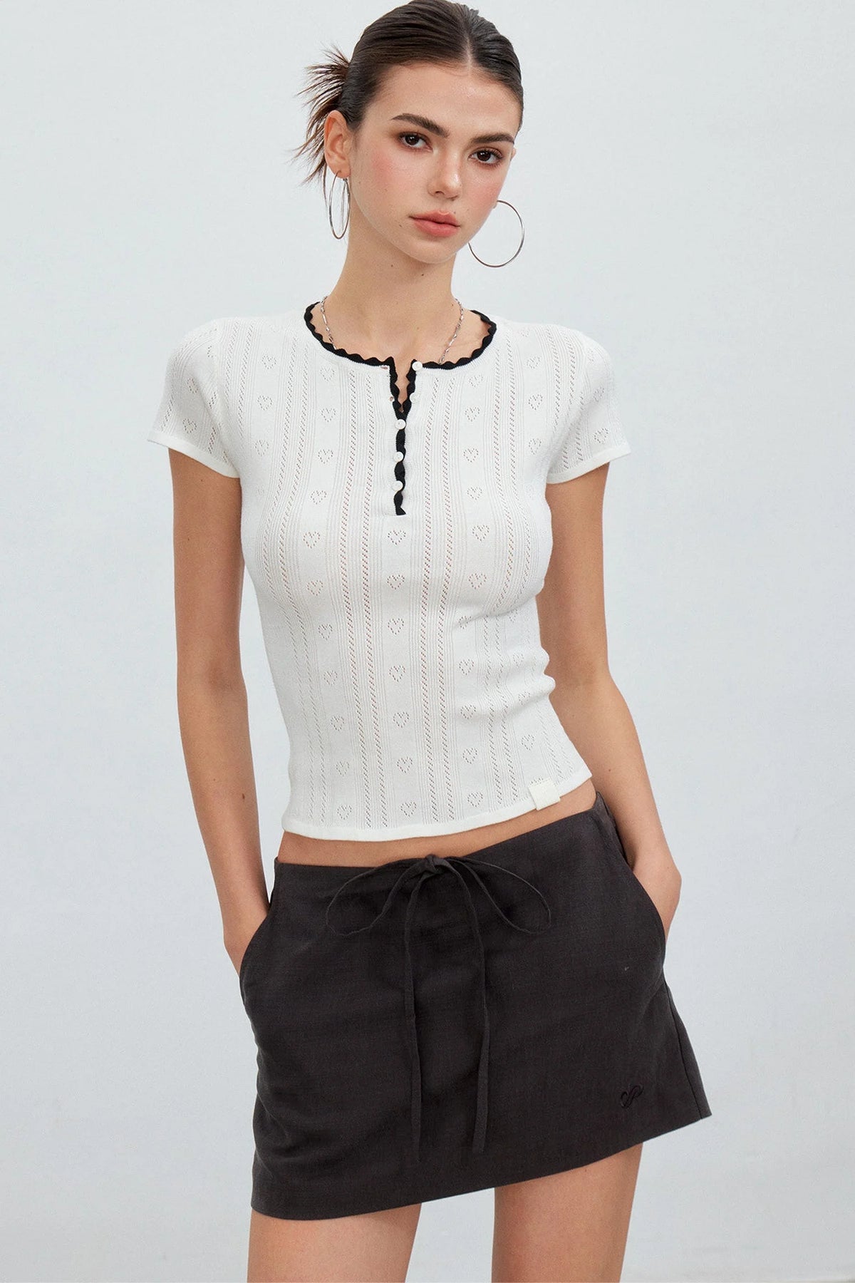 Heartbeat Ruffled Henley Top