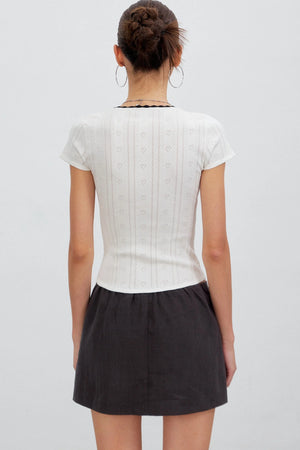 Heartbeat Ruffled Henley Top