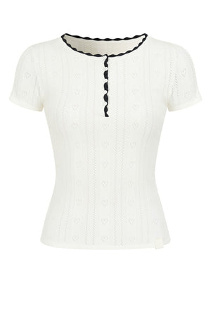 Heartbeat Ruffled Henley Top
