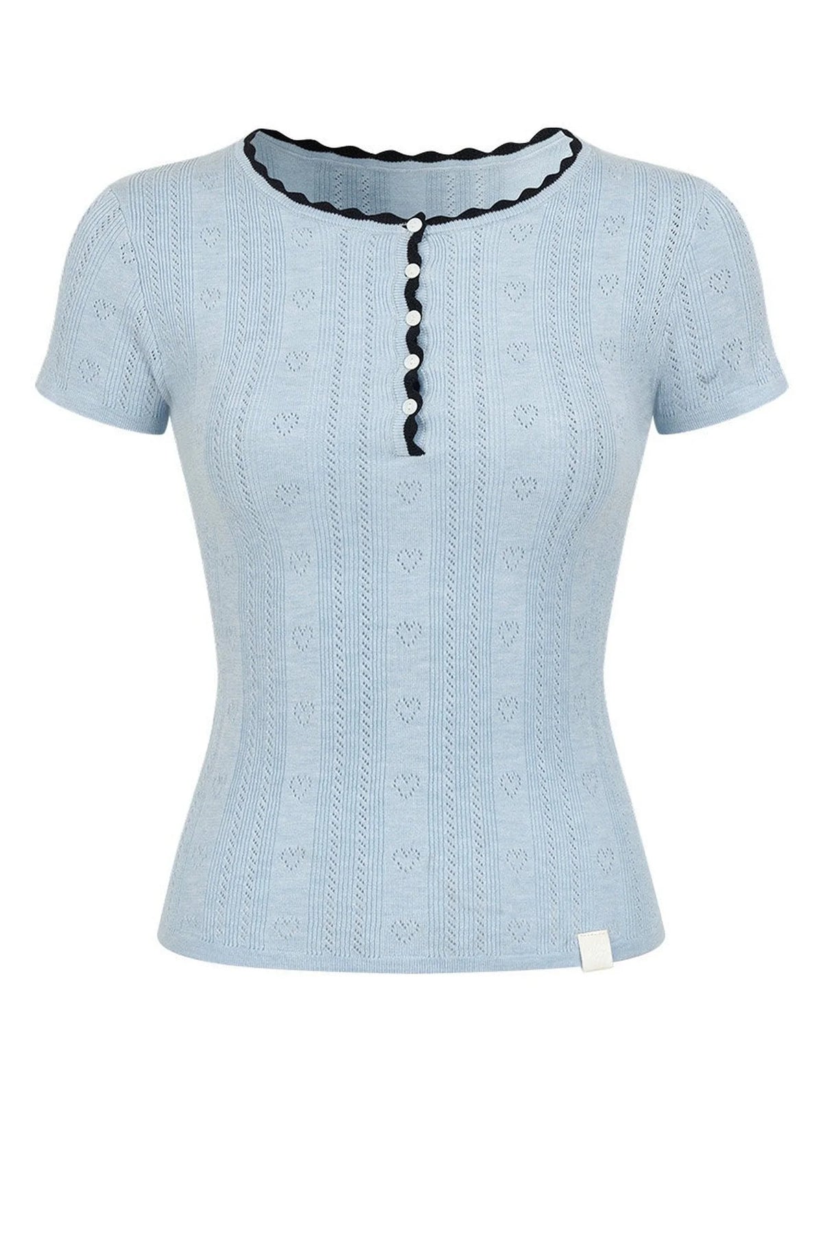 Heartbeat Ruffled Henley Top