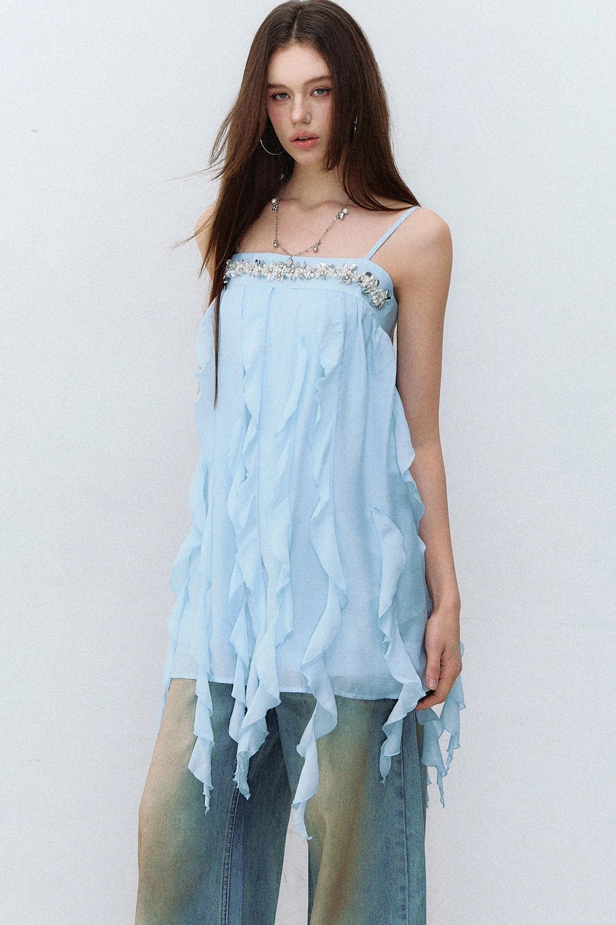 Heavy Beaded Acetate Dress