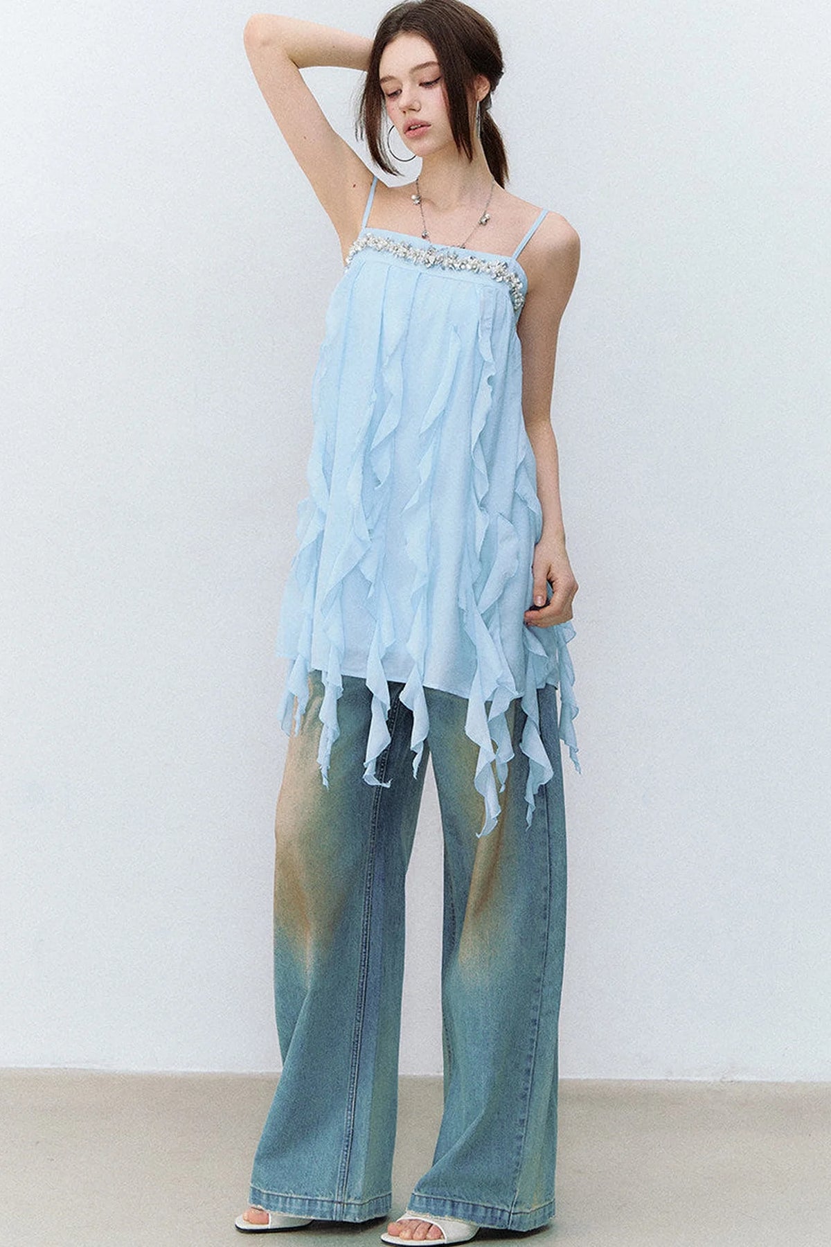 Heavy Beaded Acetate Dress