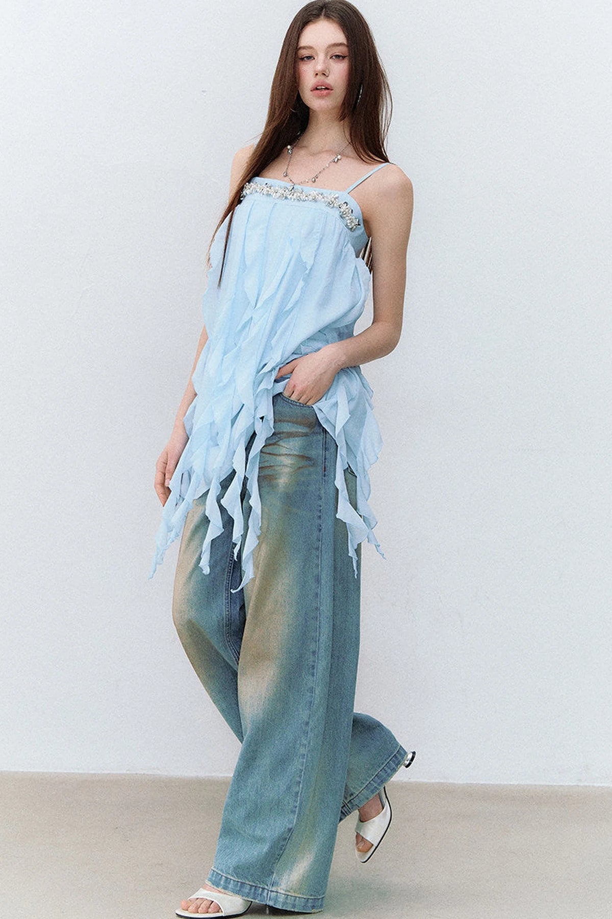 Heavy Beaded Acetate Dress