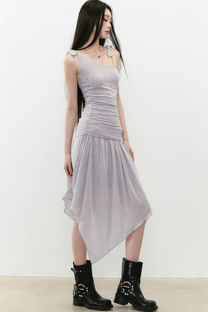 Heavy Beaded Irregular Dress