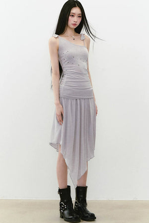 Heavy Beaded Irregular Dress