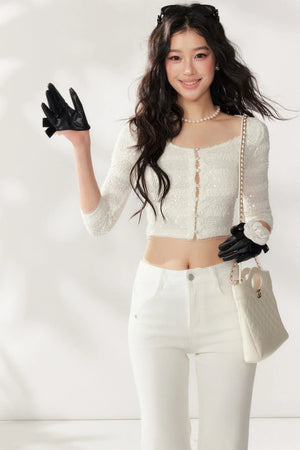 Heavy Beaded Lace Cardigan
