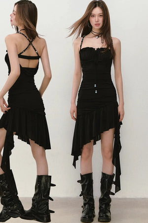 Heavy Beaded Mesh Dress