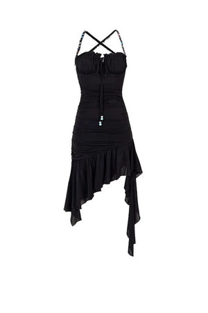 Heavy Beaded Mesh Dress