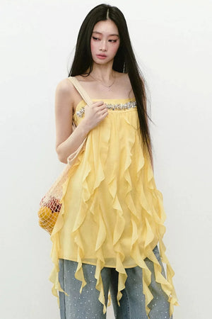 Heavy Beading Acetate Dress
