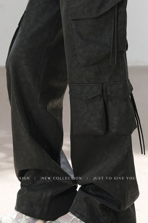 Heavy-Duty Leather Workwear Pants