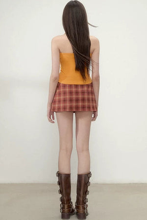 Heavy Embroidery Bow Halter Tank Top