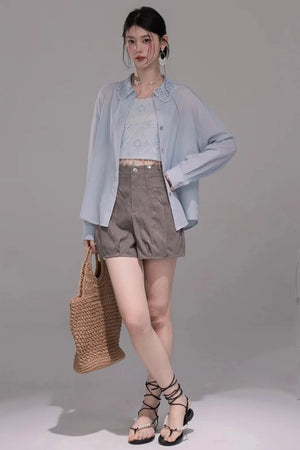 Heavy Embroidery Vest Set