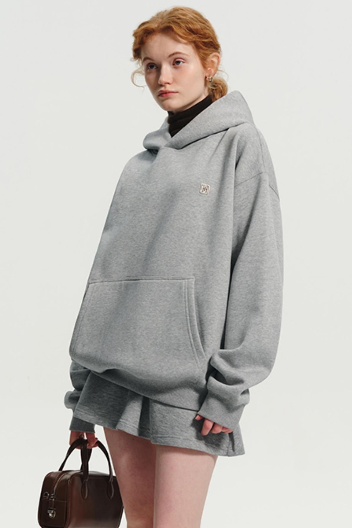 Heavy Fleece Hooded Sweatshirt & Skirt Set-Up