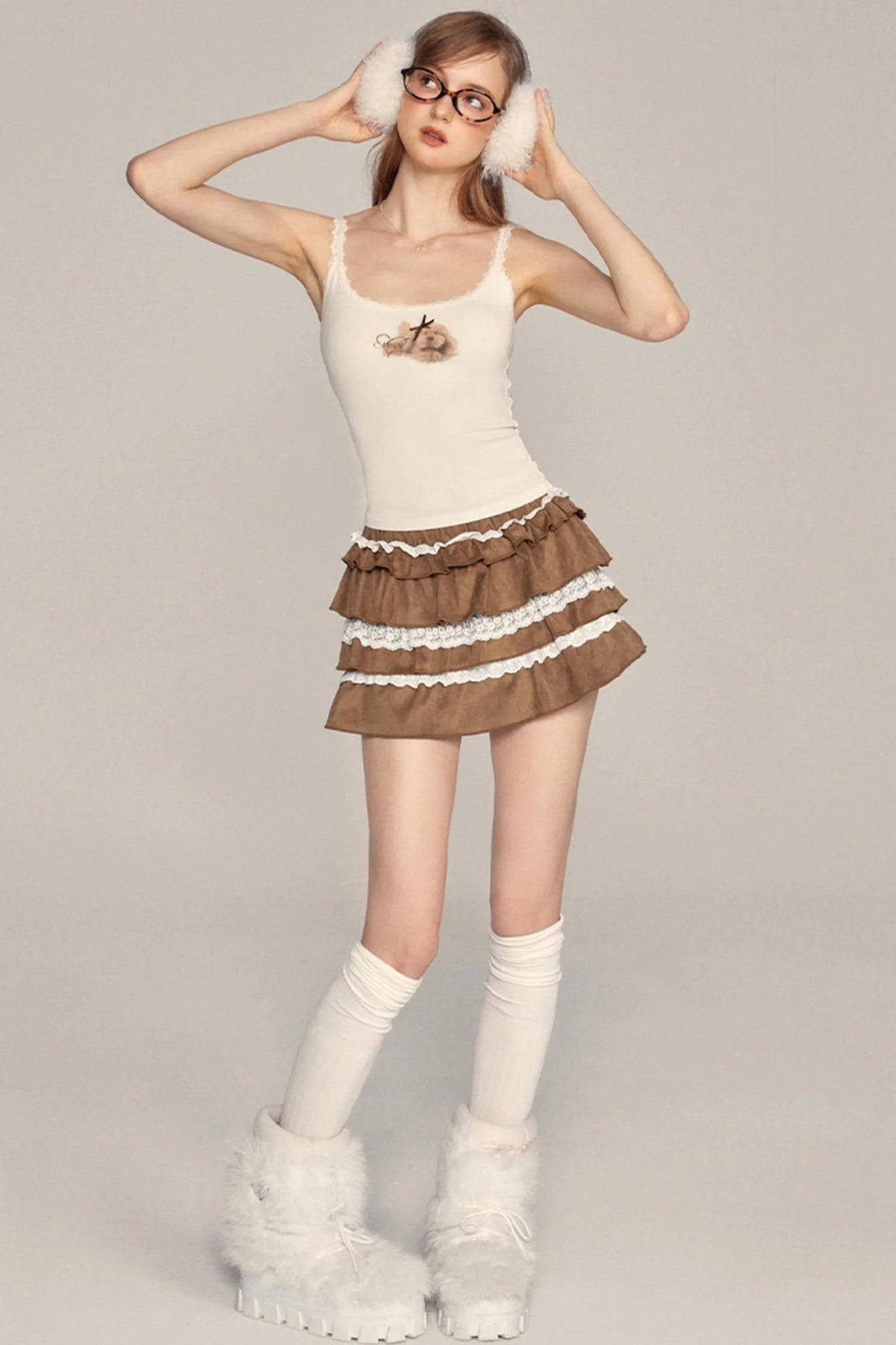 Heavy Industry Lace A-Line Skirt