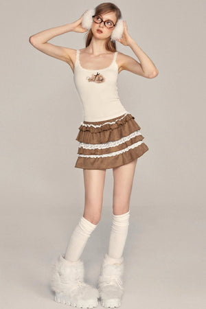 Heavy Industry Lace A-Line Skirt