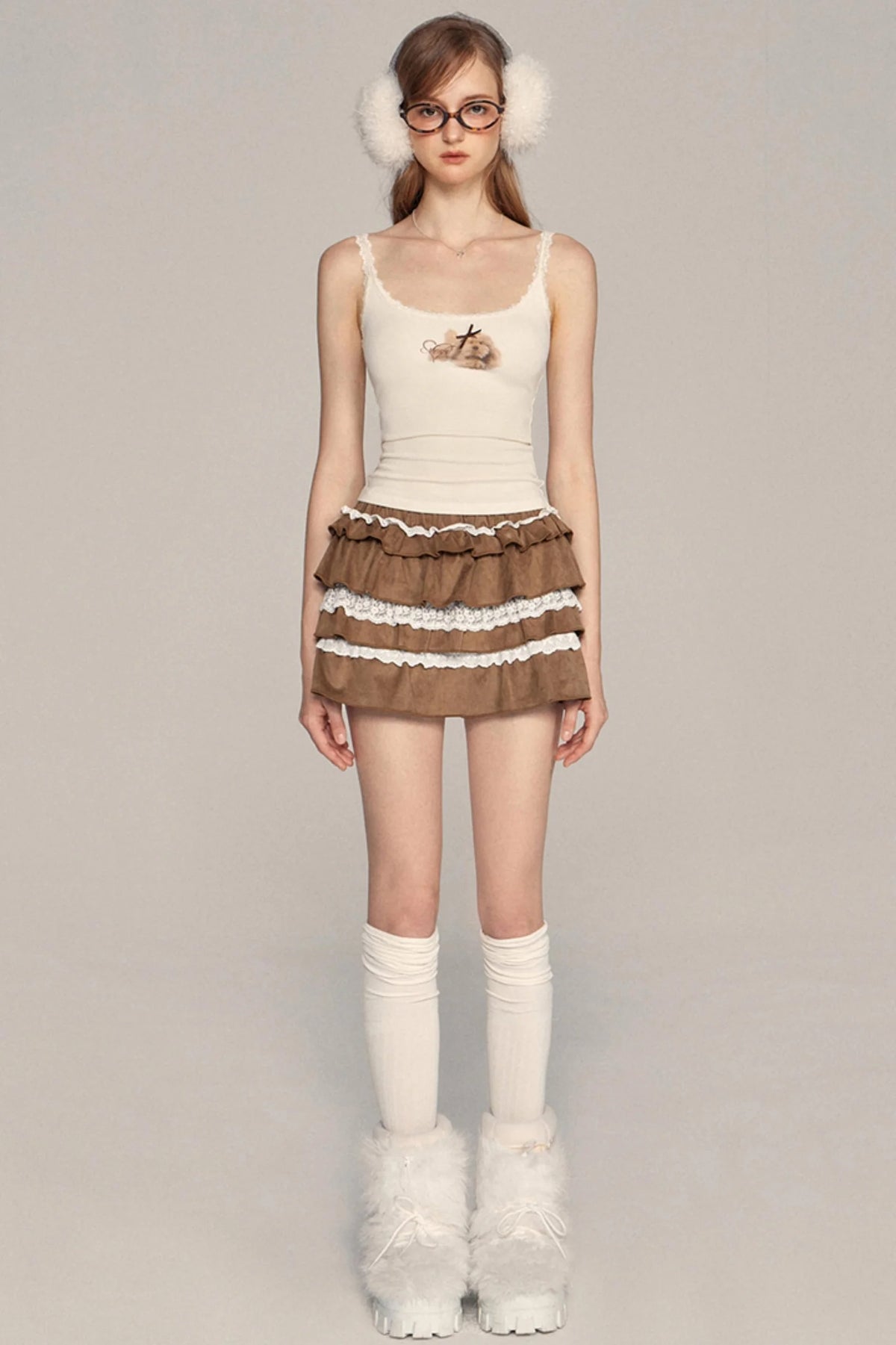 Heavy Industry Lace A-Line Skirt