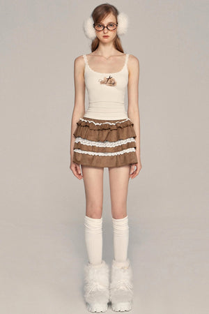 Heavy Industry Lace A-Line Skirt