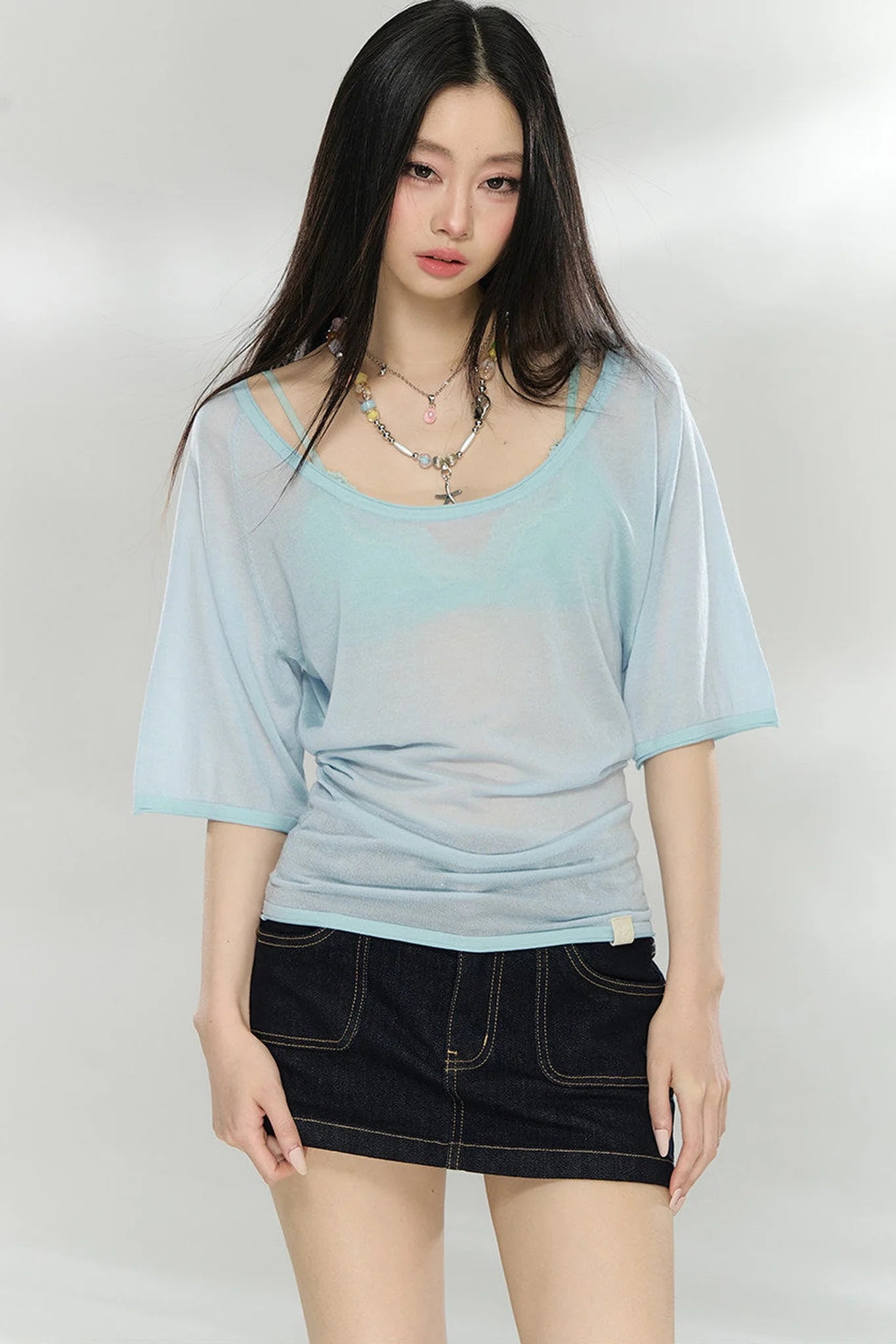 Heavyweight Lyocell Batwing Top