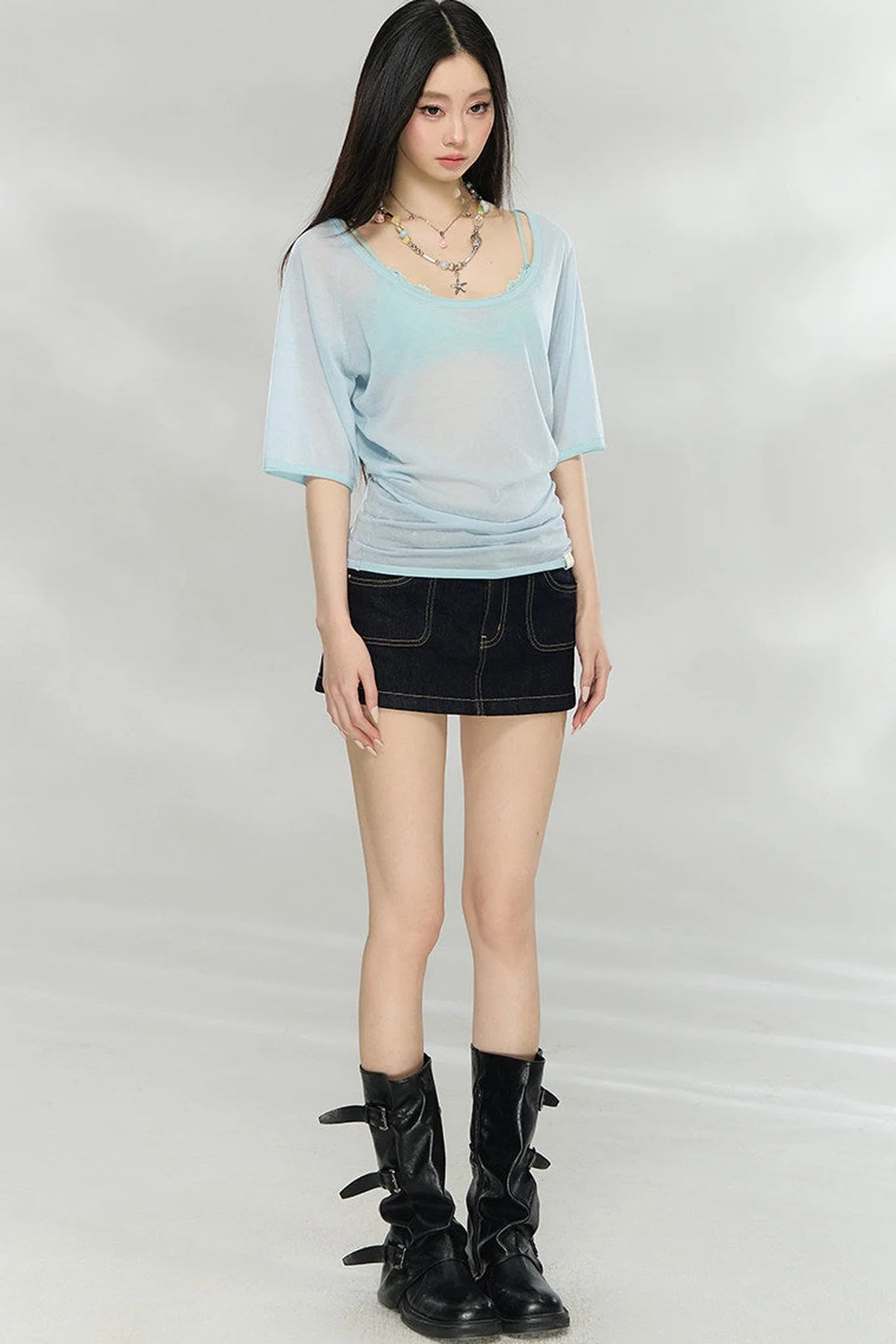 Heavyweight Lyocell Batwing Top