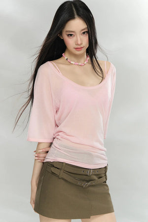 Heavyweight Lyocell Batwing Top
