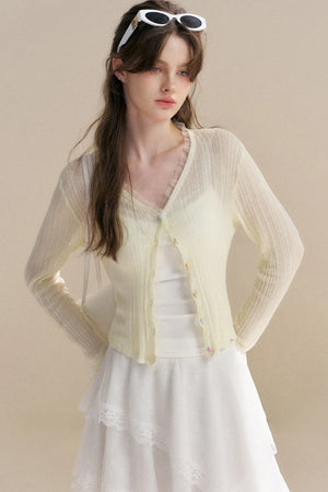 Heavyweight Tencel Lace Cardigan