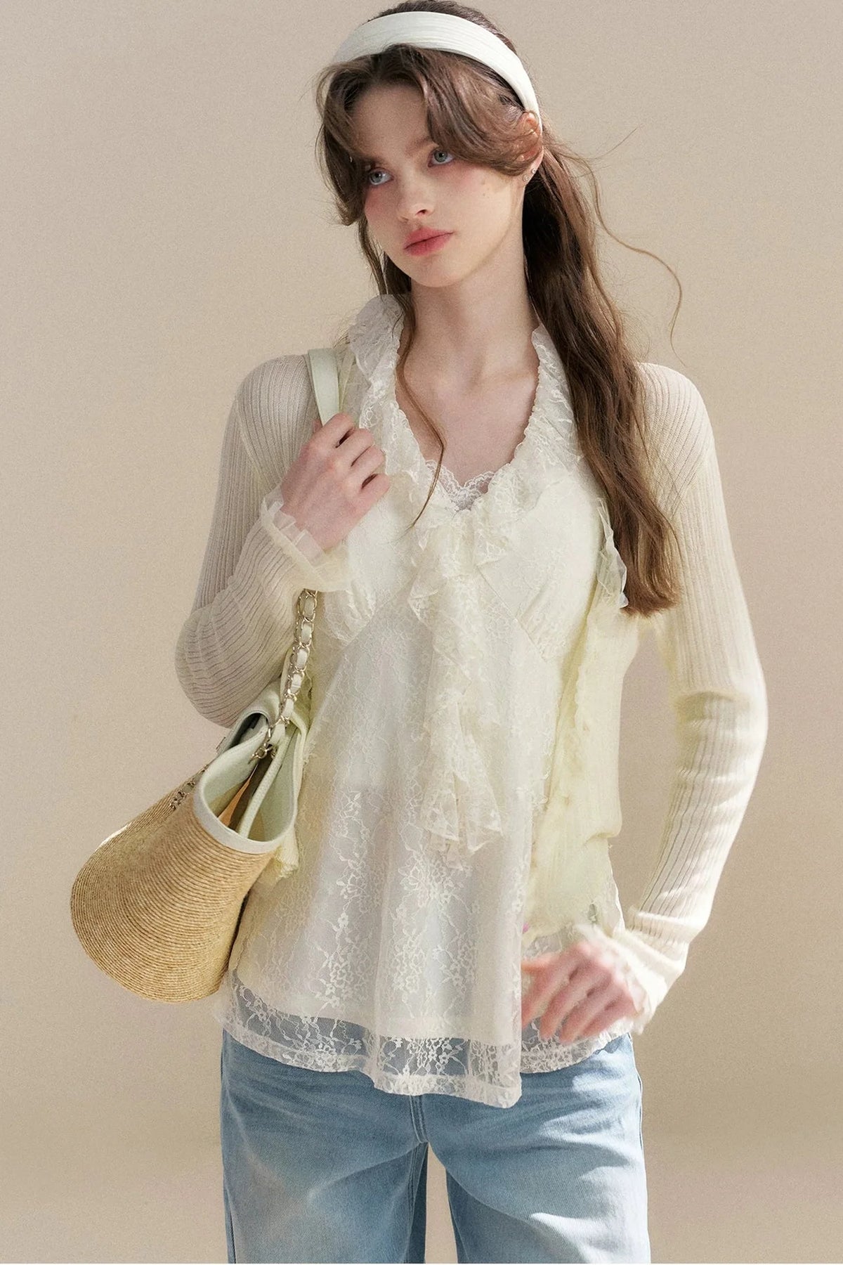 Heavyweight Tencel Lace Cardigan