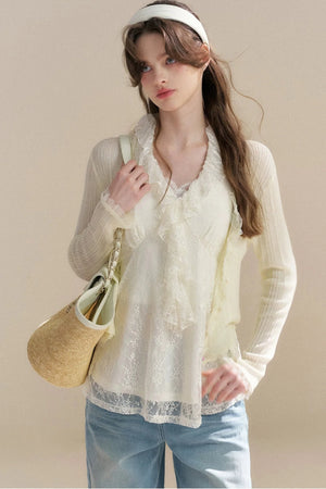 Heavyweight Tencel Lace Cardigan