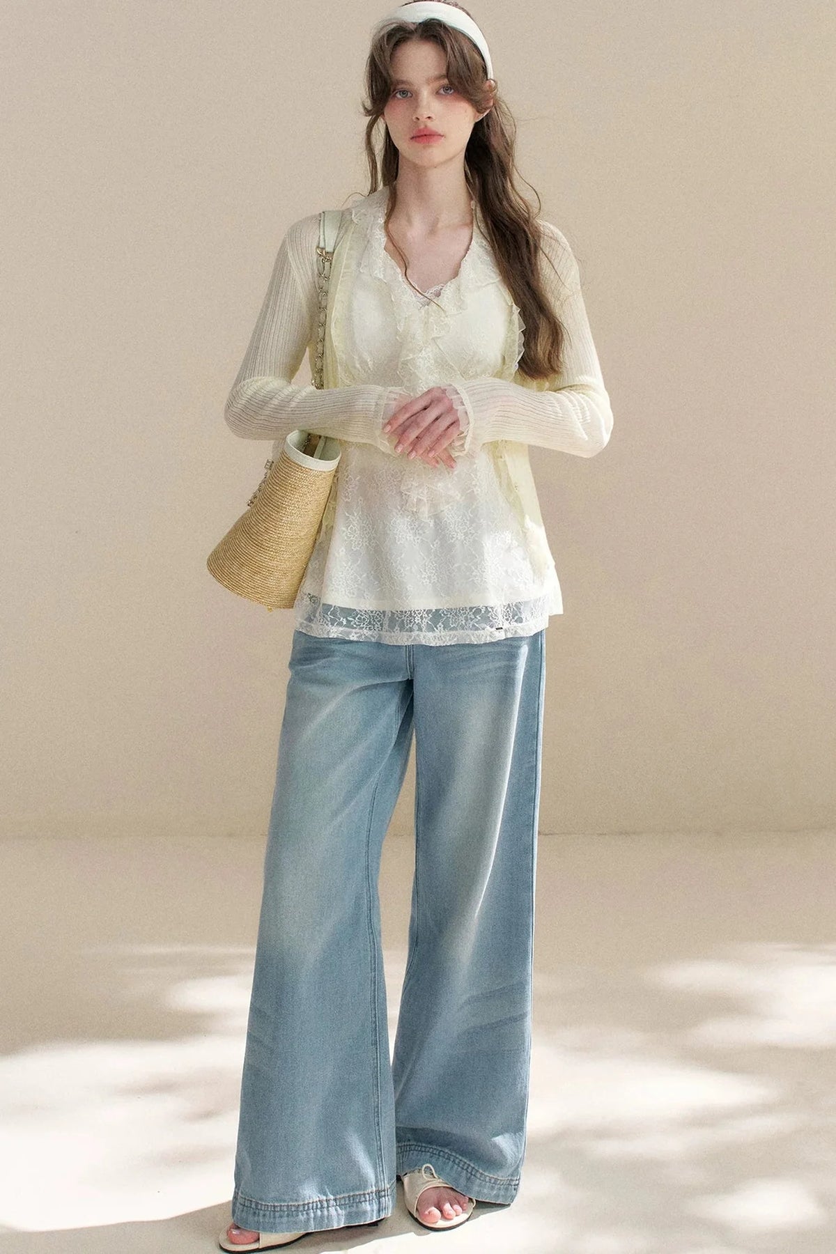 Heavyweight Tencel Lace Cardigan