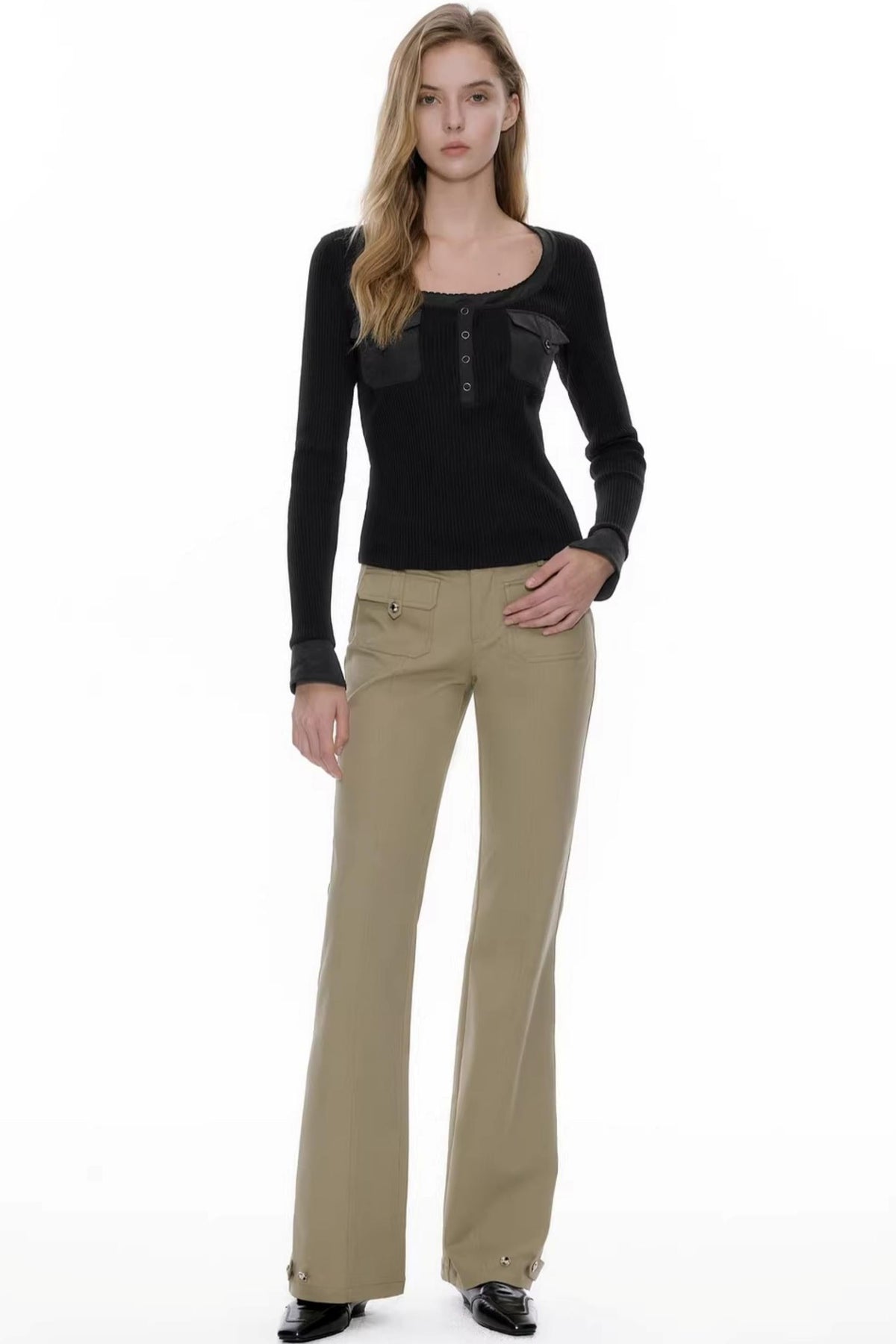 Henry Collar Knit Top