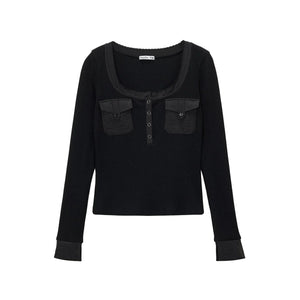 Henry Collar Knit Top