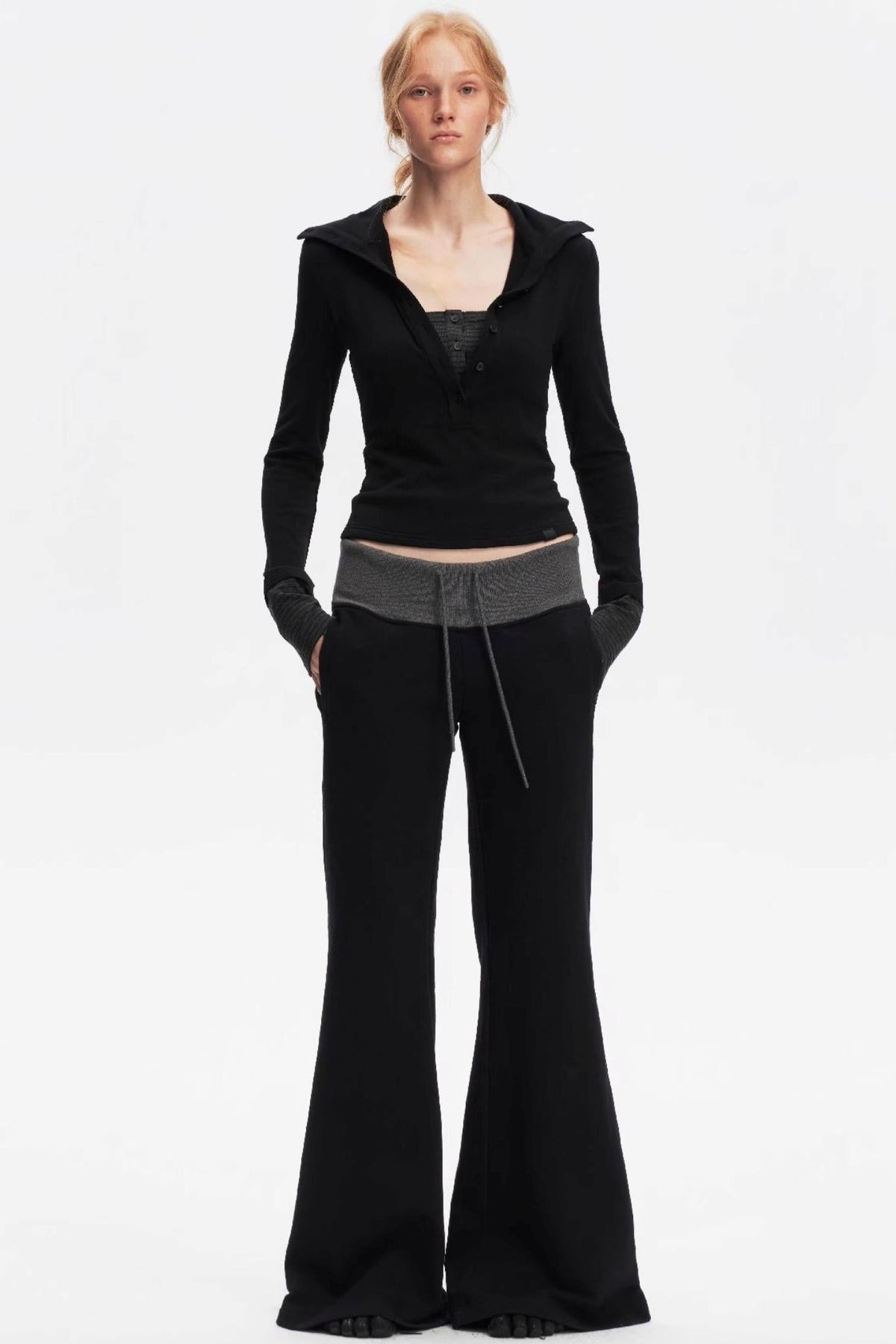 Henry Collar Knitted Top