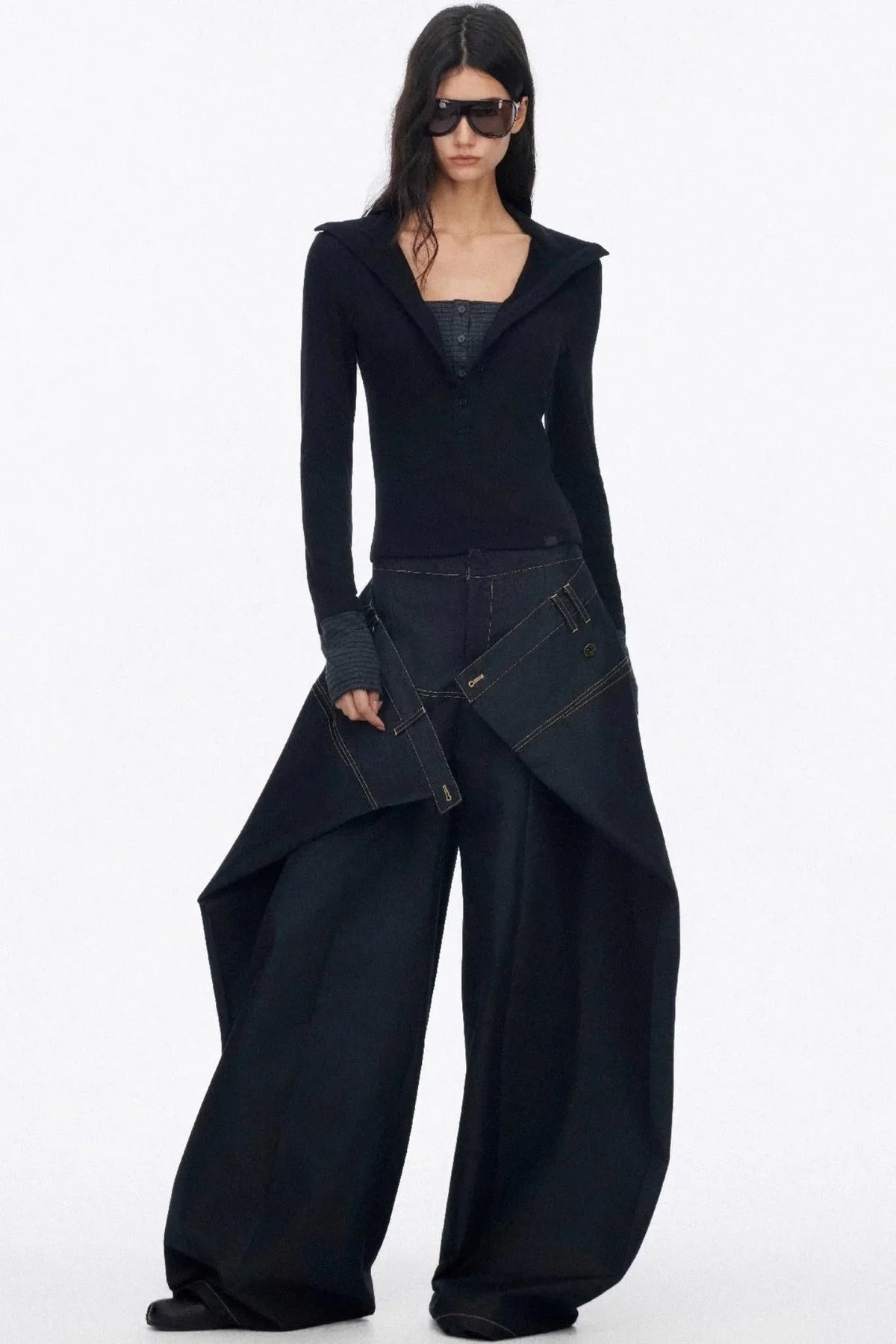 Henry Collar Knitted Top