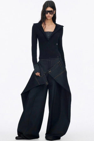 Henry Collar Knitted Top