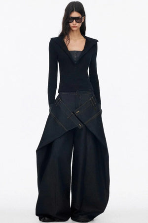 Henry Collar Knitted Top